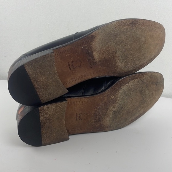 Johnston & Murphy Black Leather Tassel Loafers Size 11M